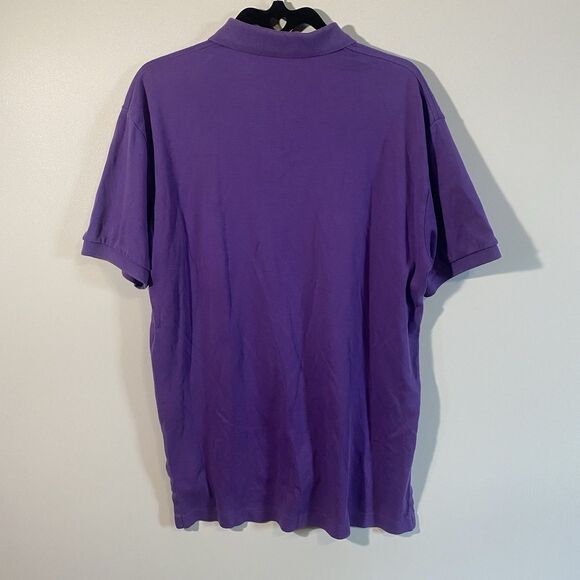 Polo Ralph Lauren Short Sleeve Purple Polo Shirt Men's Size Medium Yellow Pony - Picture 3 of 7